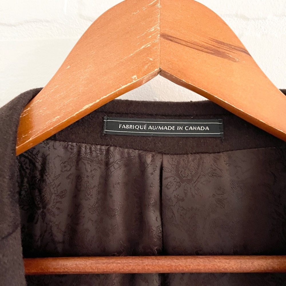 S.C. Soft Men’s Blazer Santo model Cashmere Wool Silk Brown Chocolate Size 46T - Picture 7 of 15